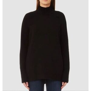 Polo Ralph Lauren Wool Blend Mock Neck Pullover Tunic Sweater Black Size L